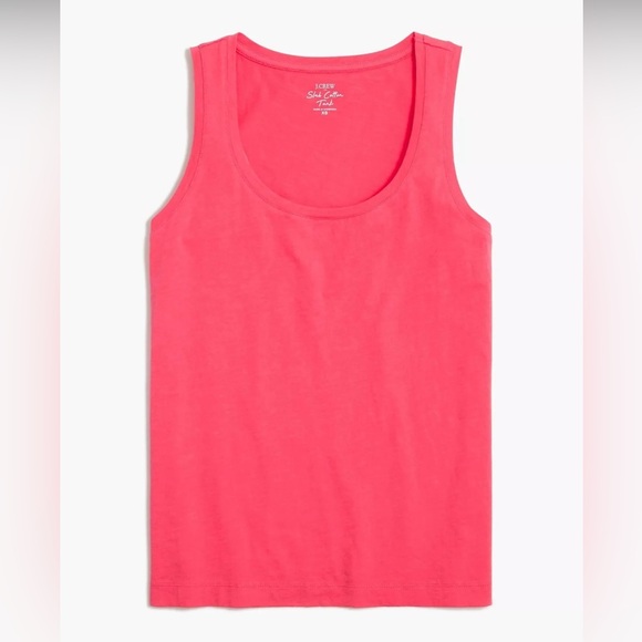 J. Crew Factory Slub Cotton Tank in Guava 🏝️ 🦩 - Picture 1 of 6